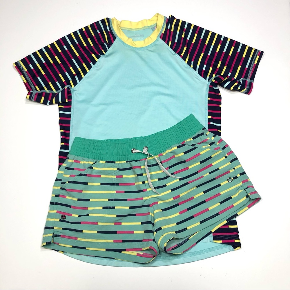 Girls PATAGONIA Rash-guard & Swim shorts 14/16/18